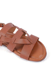 Brunette Brown Criss Cross Flats