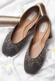 Aurora Grey Dori Zari Embroidered Jutti
