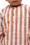 Set of 2 - Piglet Tangy Orange Stripes Tunic Kurta Pajama