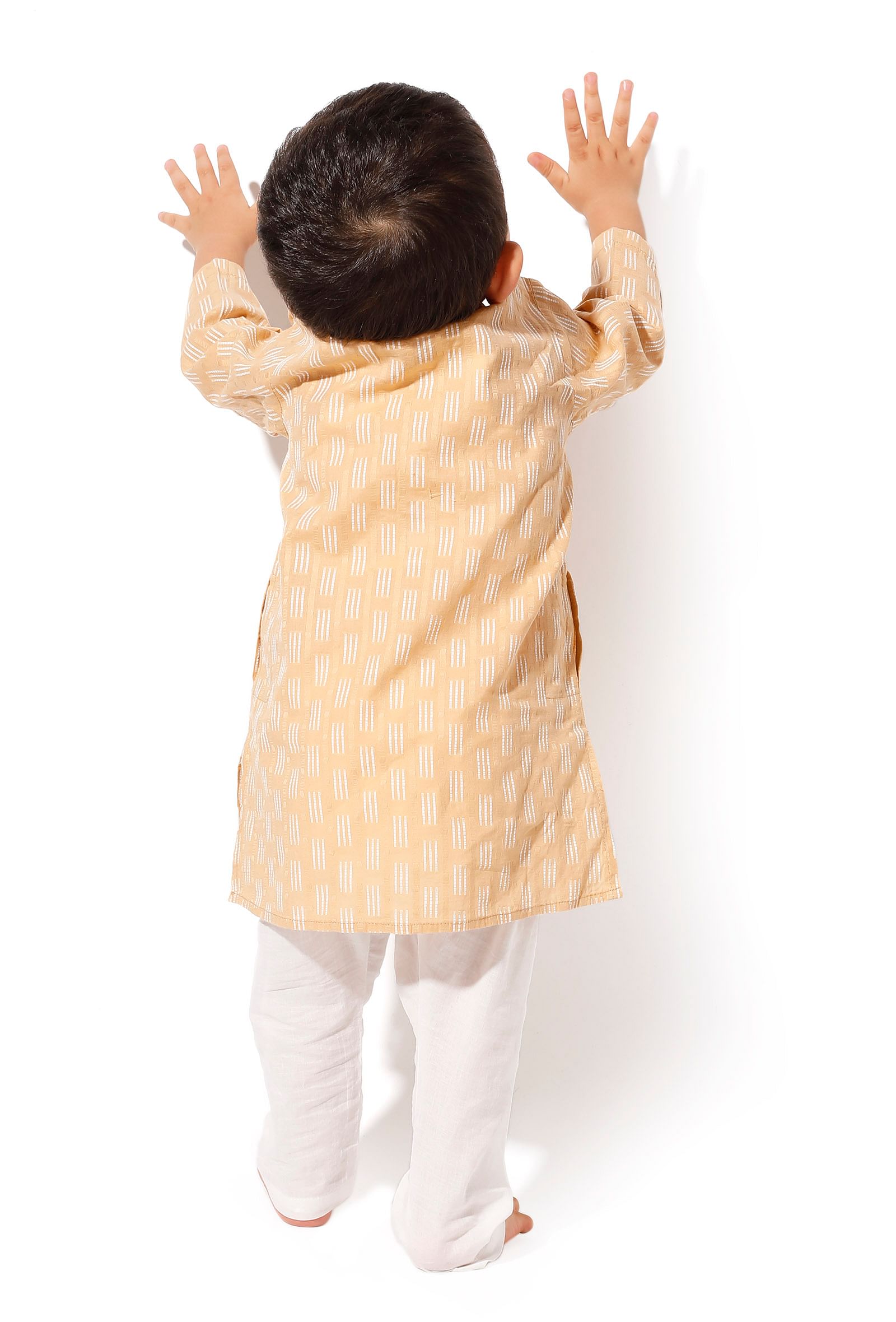 Caramel Brown Cotton Kurta Pyjama Set