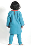 Sky Blue Pure Woollen Phiran set