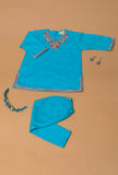 Sky Blue Pure Woollen Phiran set