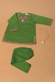 Green Pure Woollen Phiran set