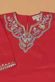 Merry Red Pure Woollen Phiran set