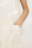 Set of 2: Snow White Cotton Anarkali Kurti with Flared Pants