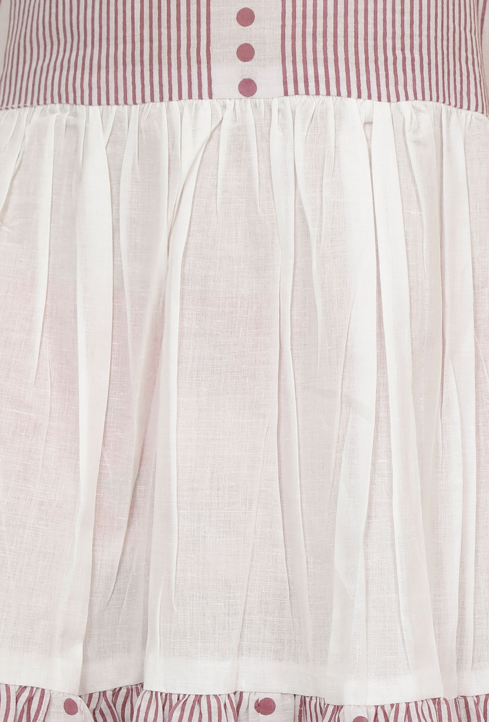 Mauve Handblock Cotton Dress