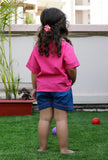 Set Of 2: Minnie Pink Shirt And Blue Short