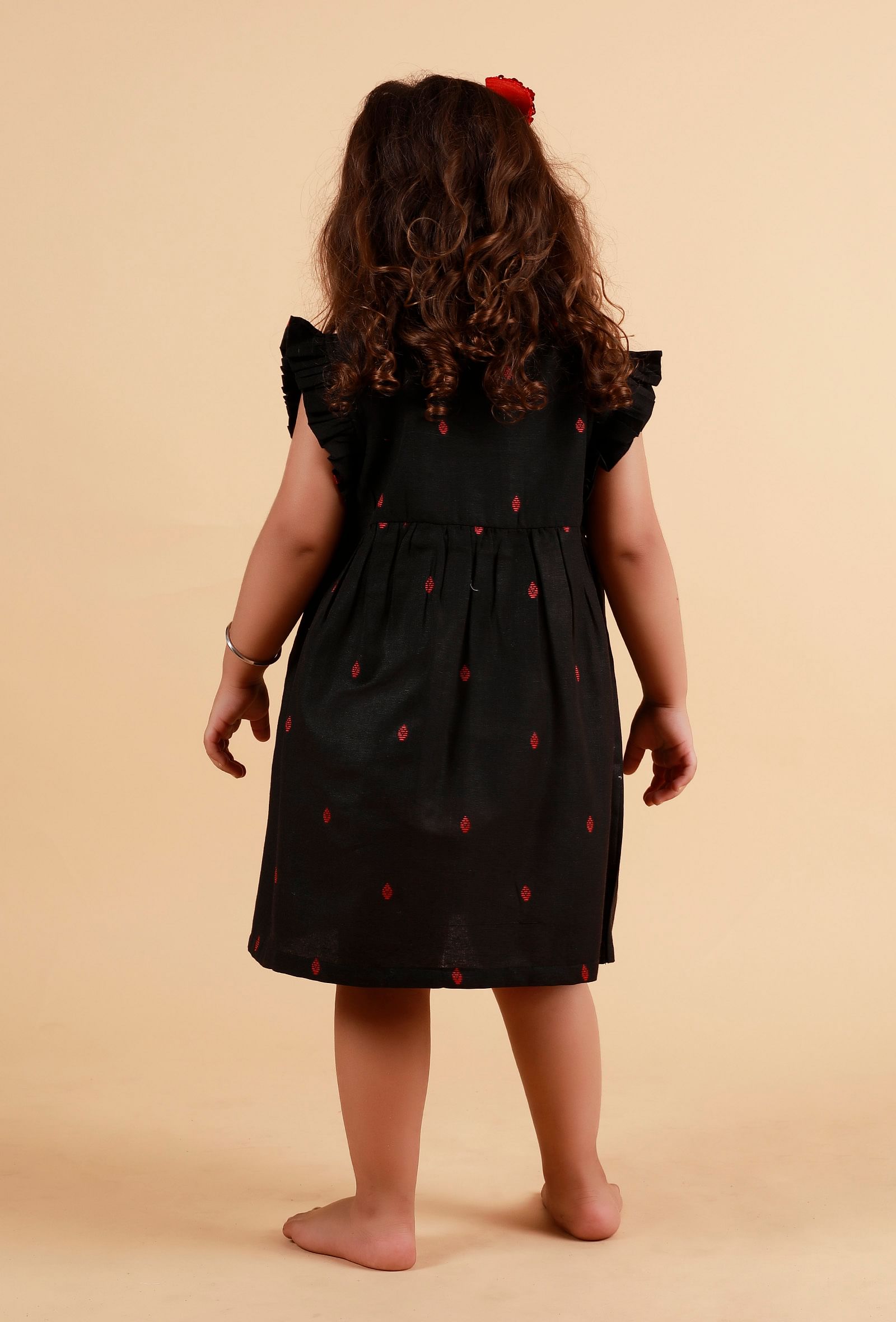 Black Sleeveless Cotton Dress
