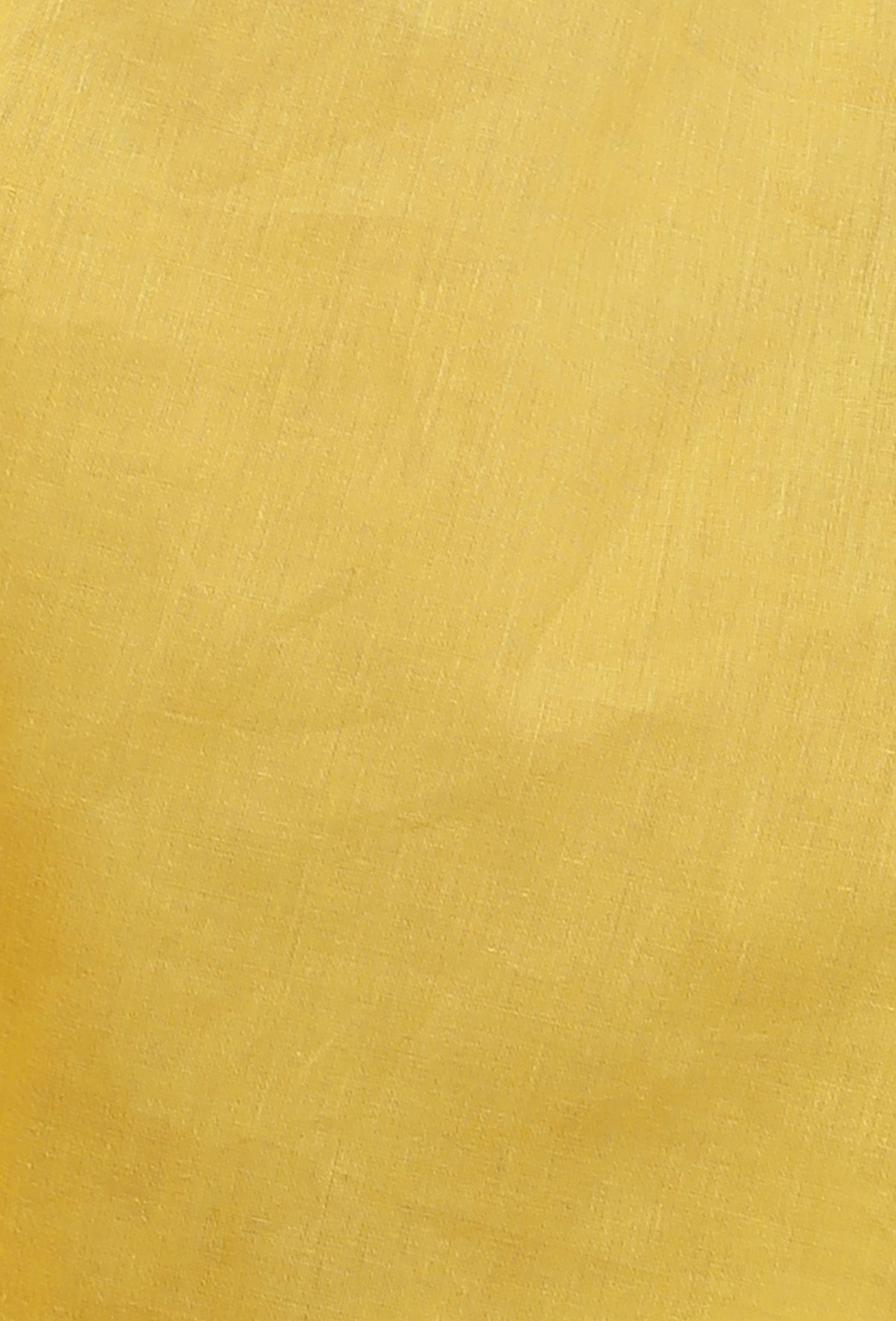 Set Of 2: Yellow Short Mul Mul Kurta With Off-white Pant