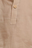Set Of 2: Beige Mul Mul Short Kurta With  Short