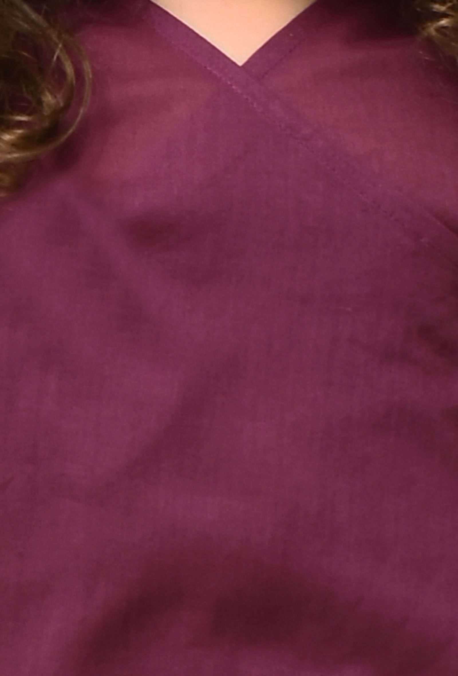 Set Of 2: Purple Wrap Around Mul Mul Kurta With Pants
