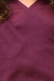 Set Of 2: Purple Wrap Around Mul Mul Kurta With Pants