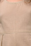 Beige Mul Mul Jumpsuit