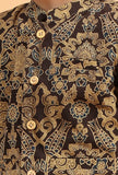 Parv Black Ajrakh Print Cotton Nehru Jacket