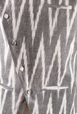 Grey Ikat Cotton Nehru Jacket