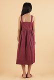 Maroon Purple Mulmul Dress