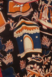 Set Of 2: Oorja Black Kalamkari Short Cotton Top & Palazzo Pant