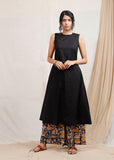 Black Cotton Kurta