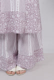 Lilac Stripes Hand Block Printed Cotton Palazzo