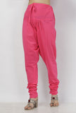 Raisa Pink Plain Cotton Chooridar