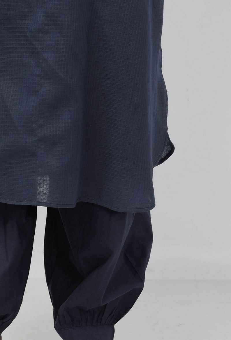 Aegean Blue Plain Cotton Salwar