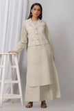 Grey White Cotton Khadi Blazer