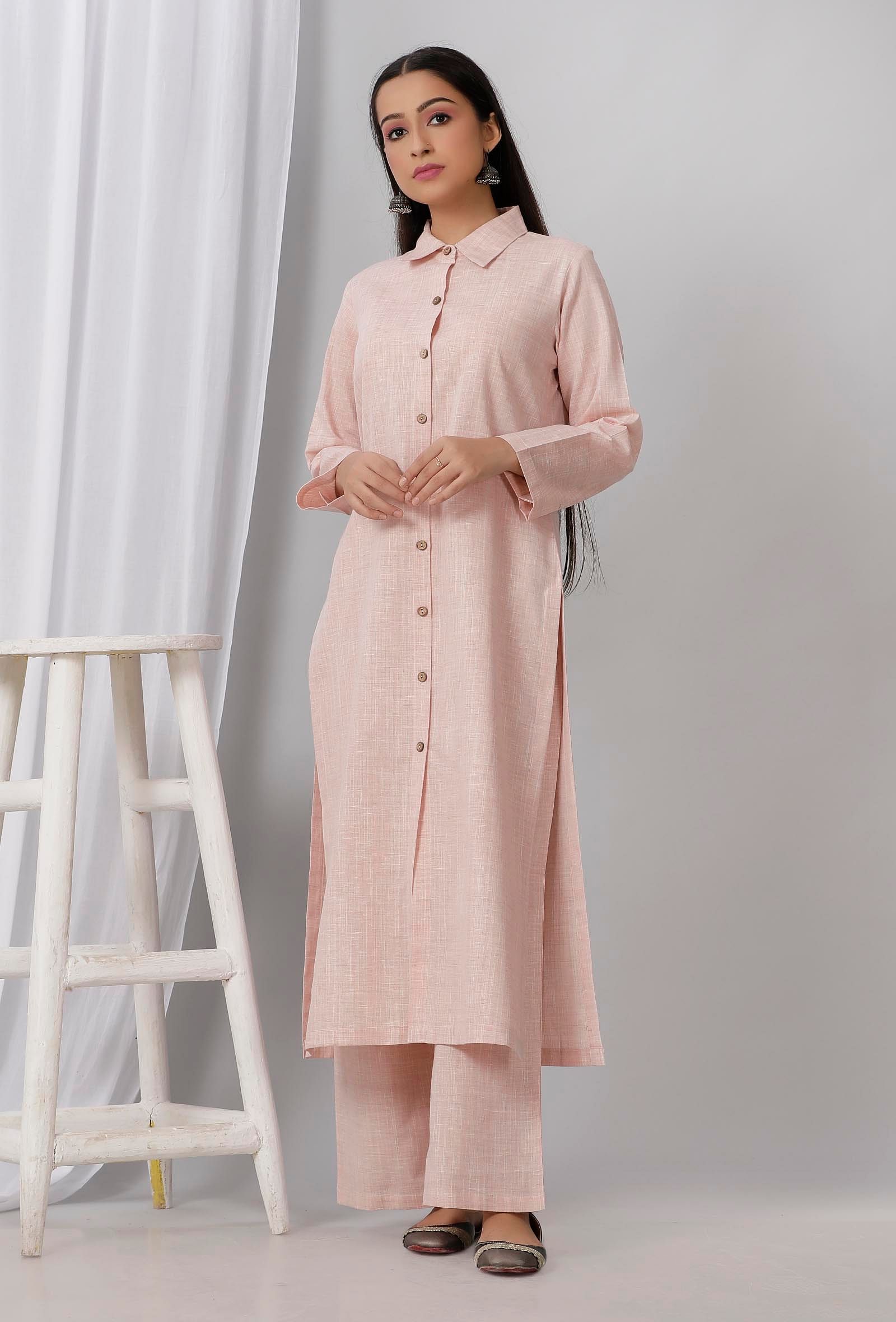 Rose Pink Long Kurta
