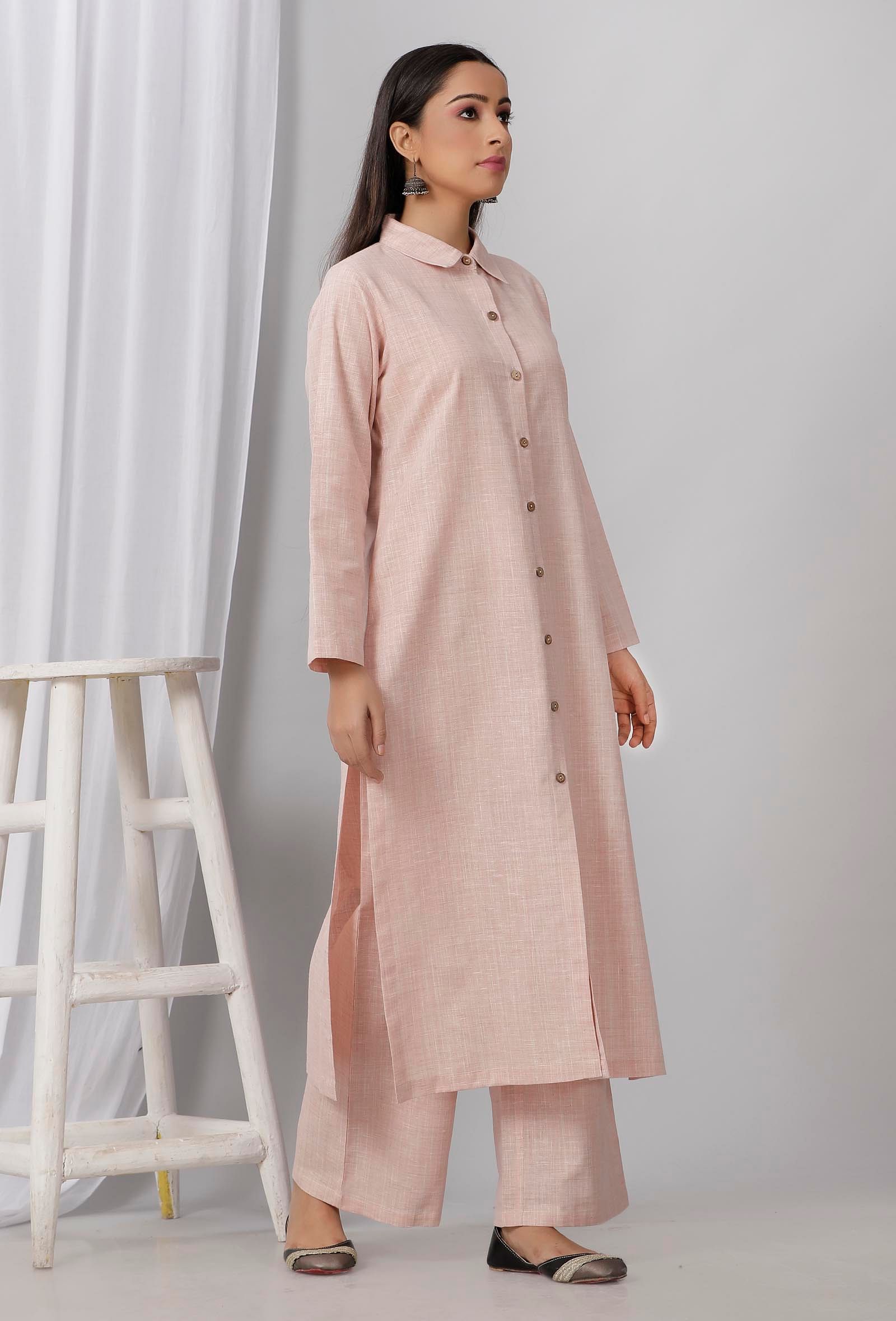 Rose Pink Long Kurta