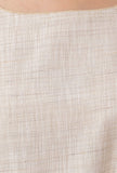 Beige Round Neck Cotton Khadi A Line Kurta