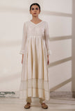 Set of 2: Off White Kalidar Kurta with Churidar