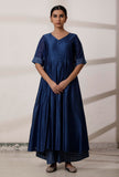 Set of 2: Royal Blue Kalidar Kurta with Palazzo