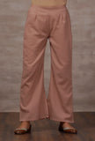Pastel Pink Cashmilon Flared Pants