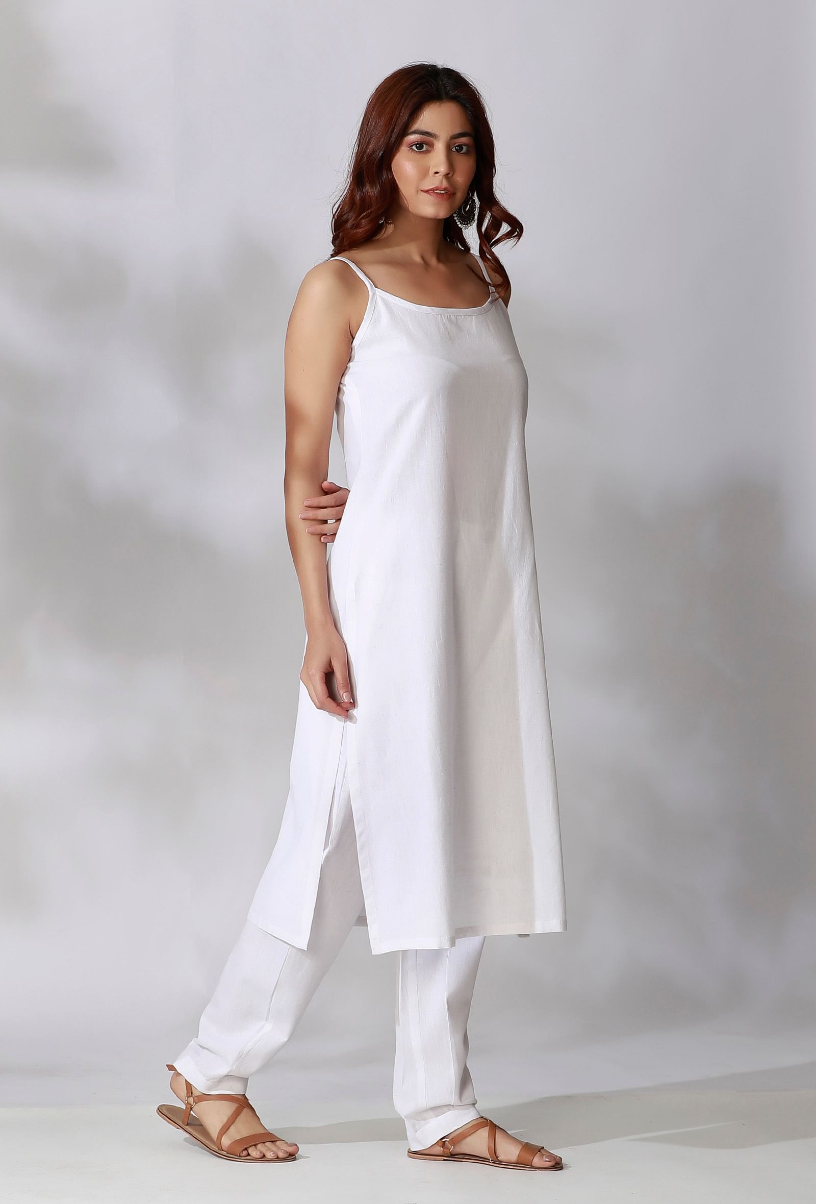 White Plain Slip Kurta