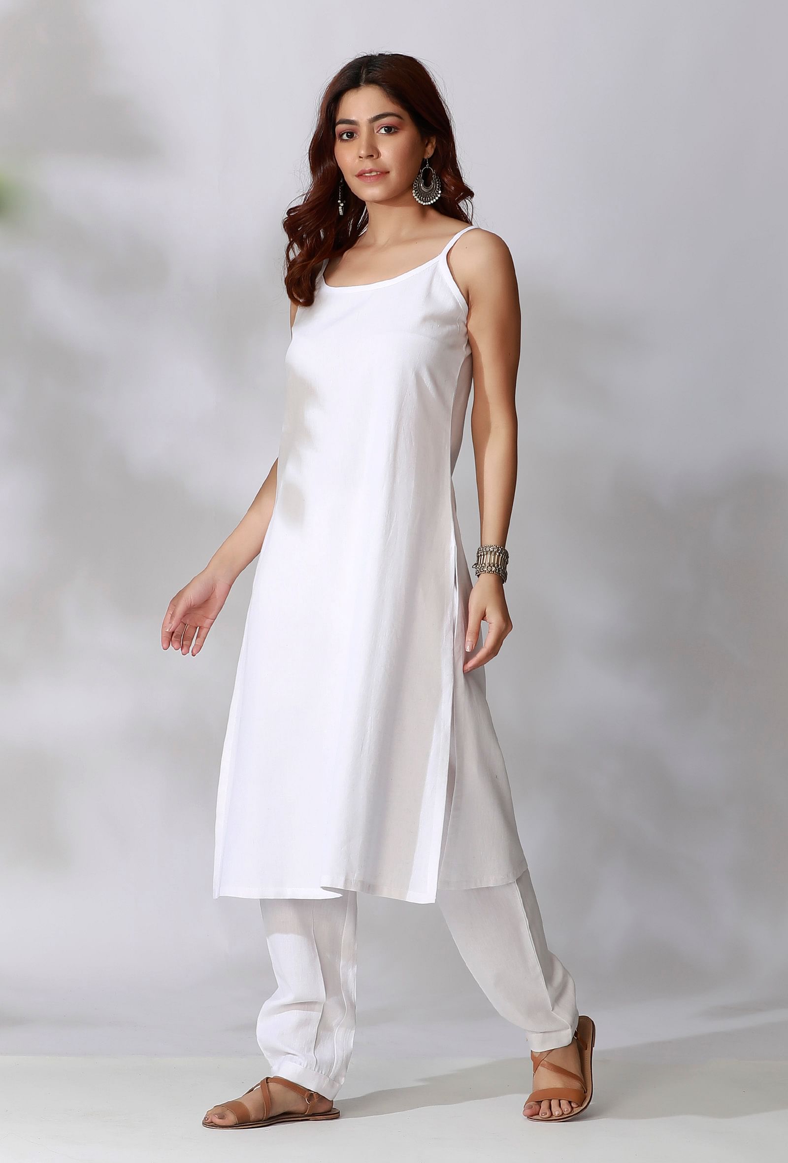 White Plain Slip Kurta