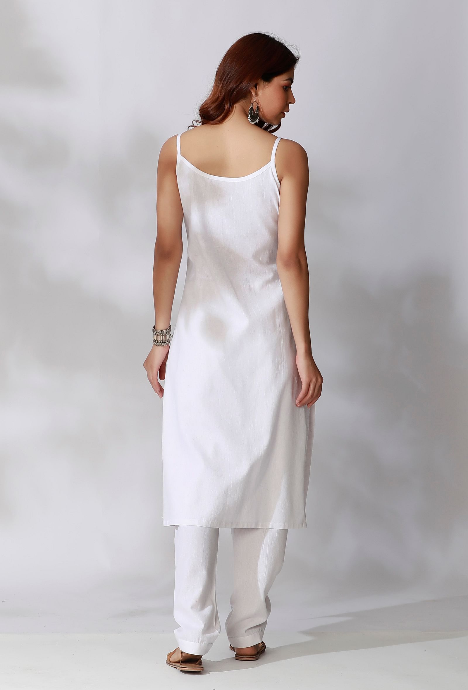 White Plain Slip Kurta