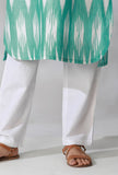 Aquamarine Green Ikkat Kurta