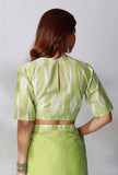 Lime Green Ikkat Blouse