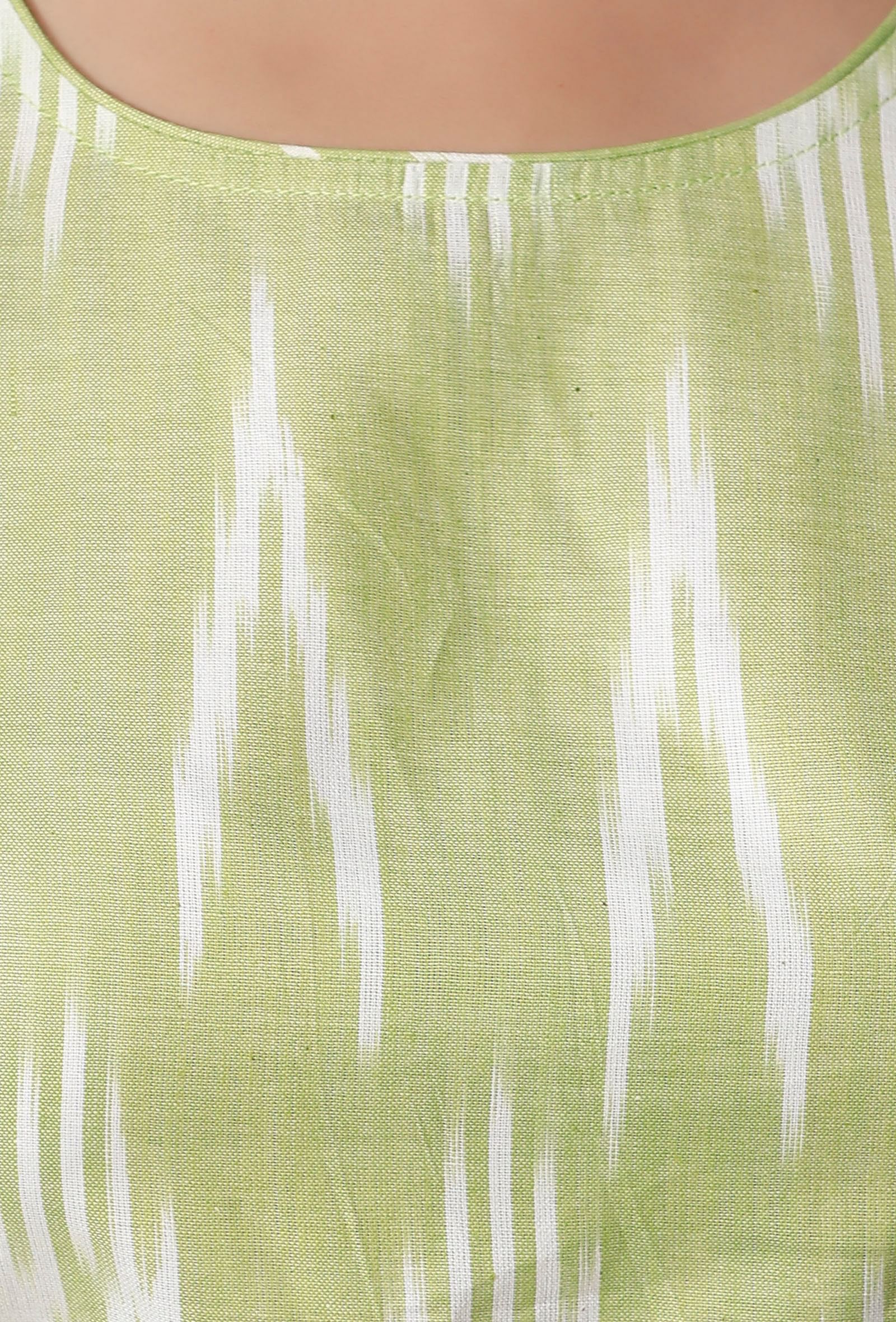 Lime Green Ikkat Blouse