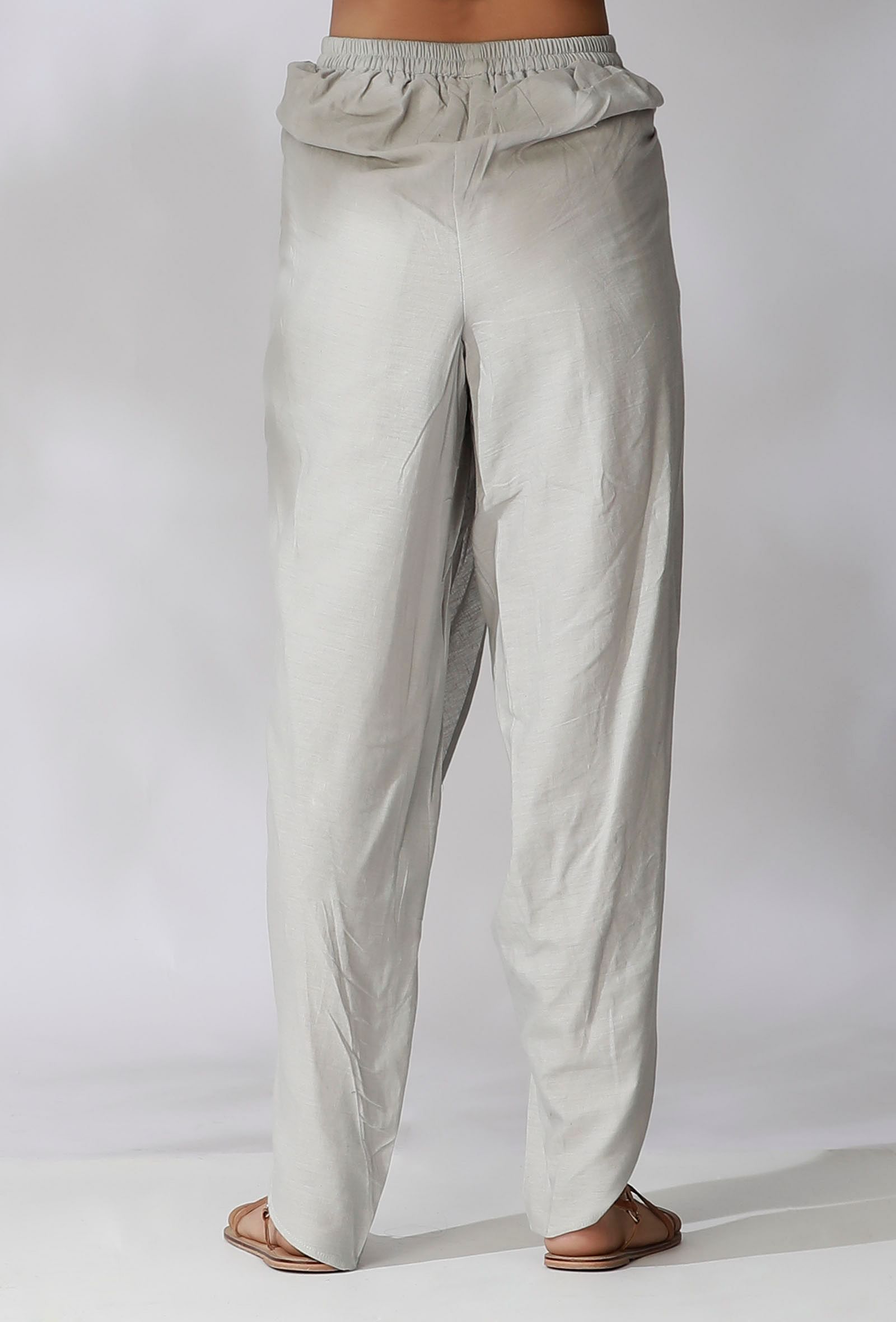 Grey Cotton Dhoti Pants