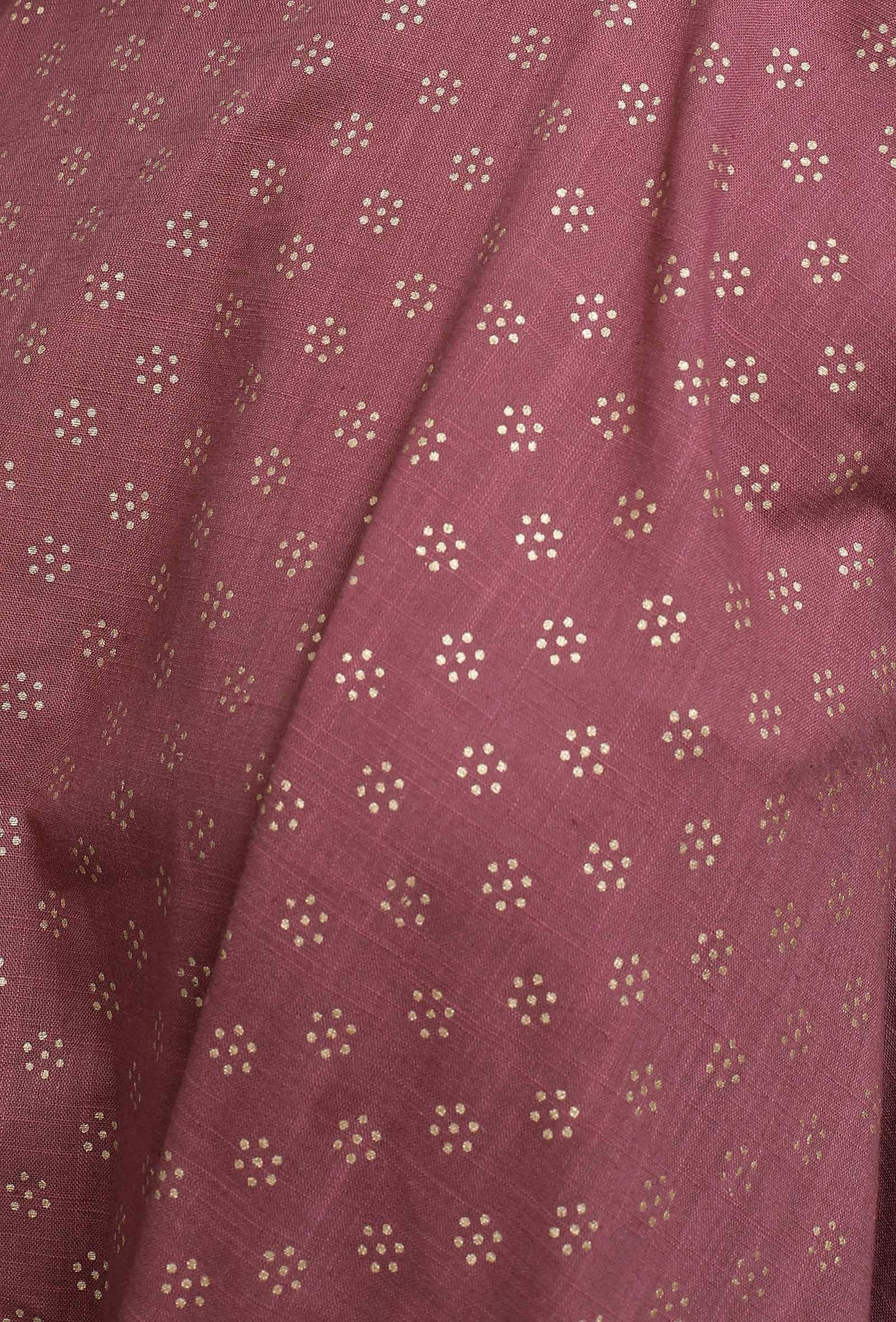 Plum Hand-Block Printed Asymmetrical Short Kurta