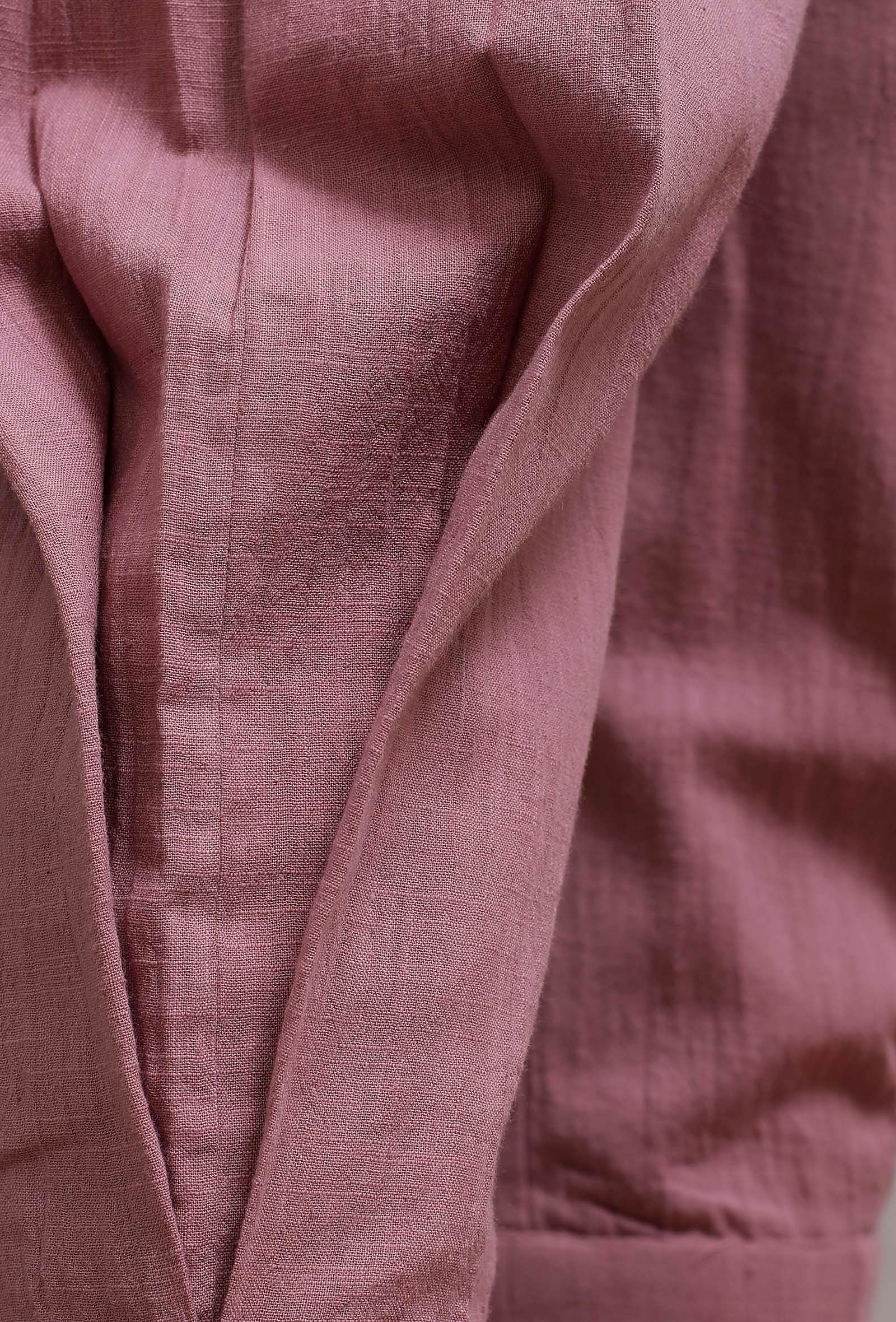 Solid Onion Pink Side Pleated Pants