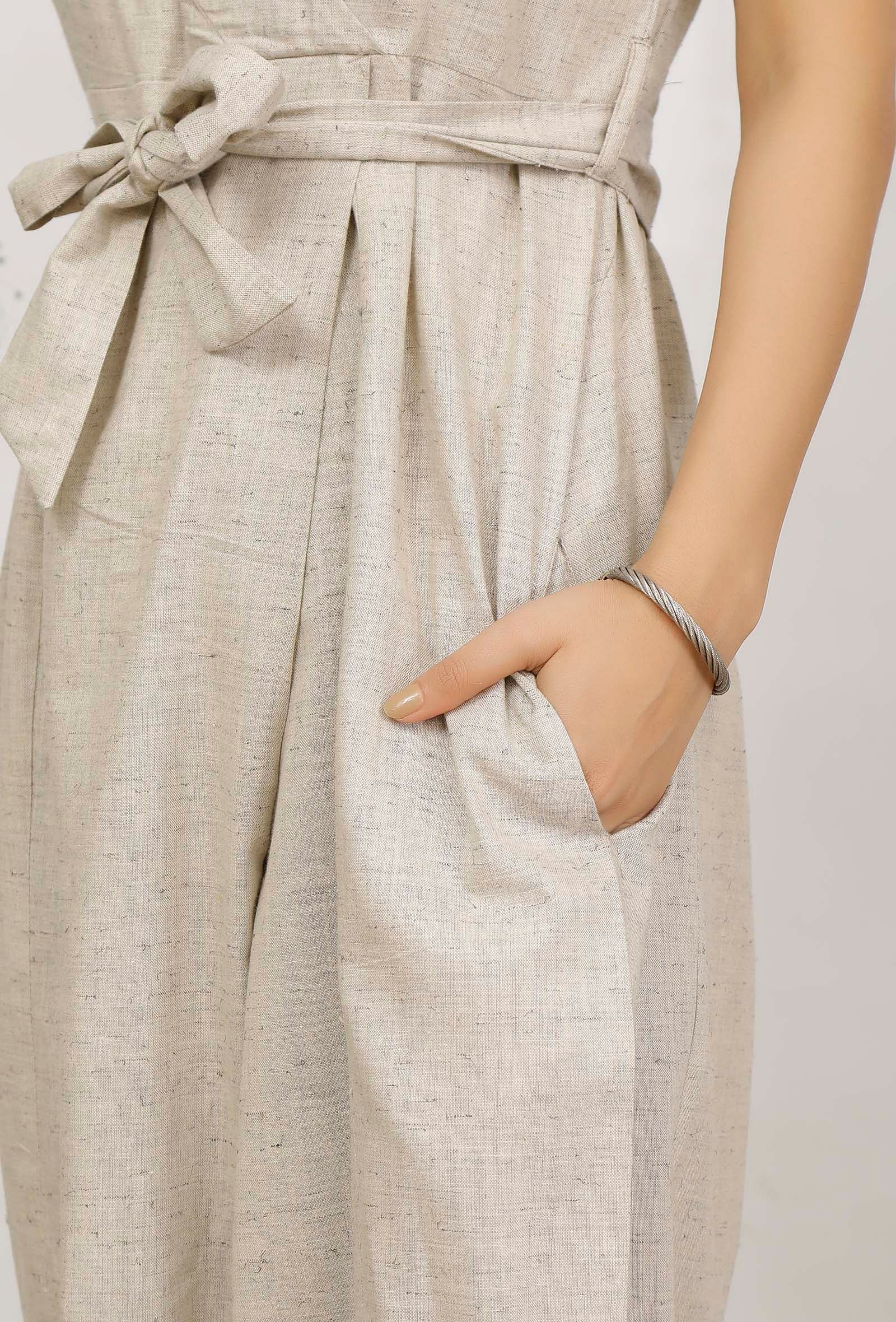 beige jumpsuit womens
