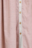 Orchid Pink Khadi Cotton Flared Peter Pan Collar Dress