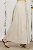 Beige Cotton Khaadi Flared Pants