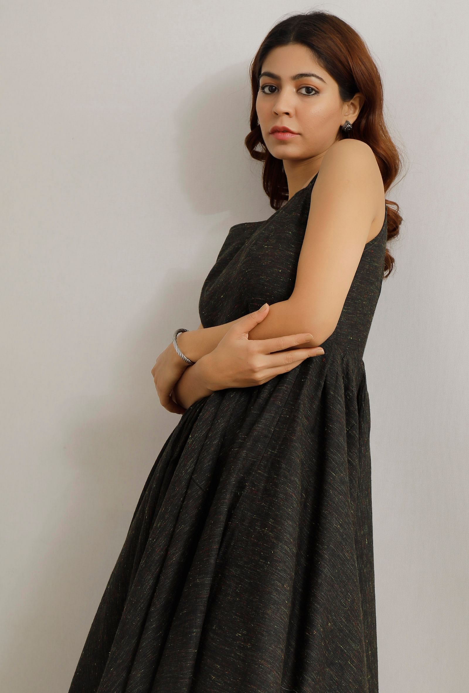 Dark Olive Sleeveless Cotton Khadi Kurta