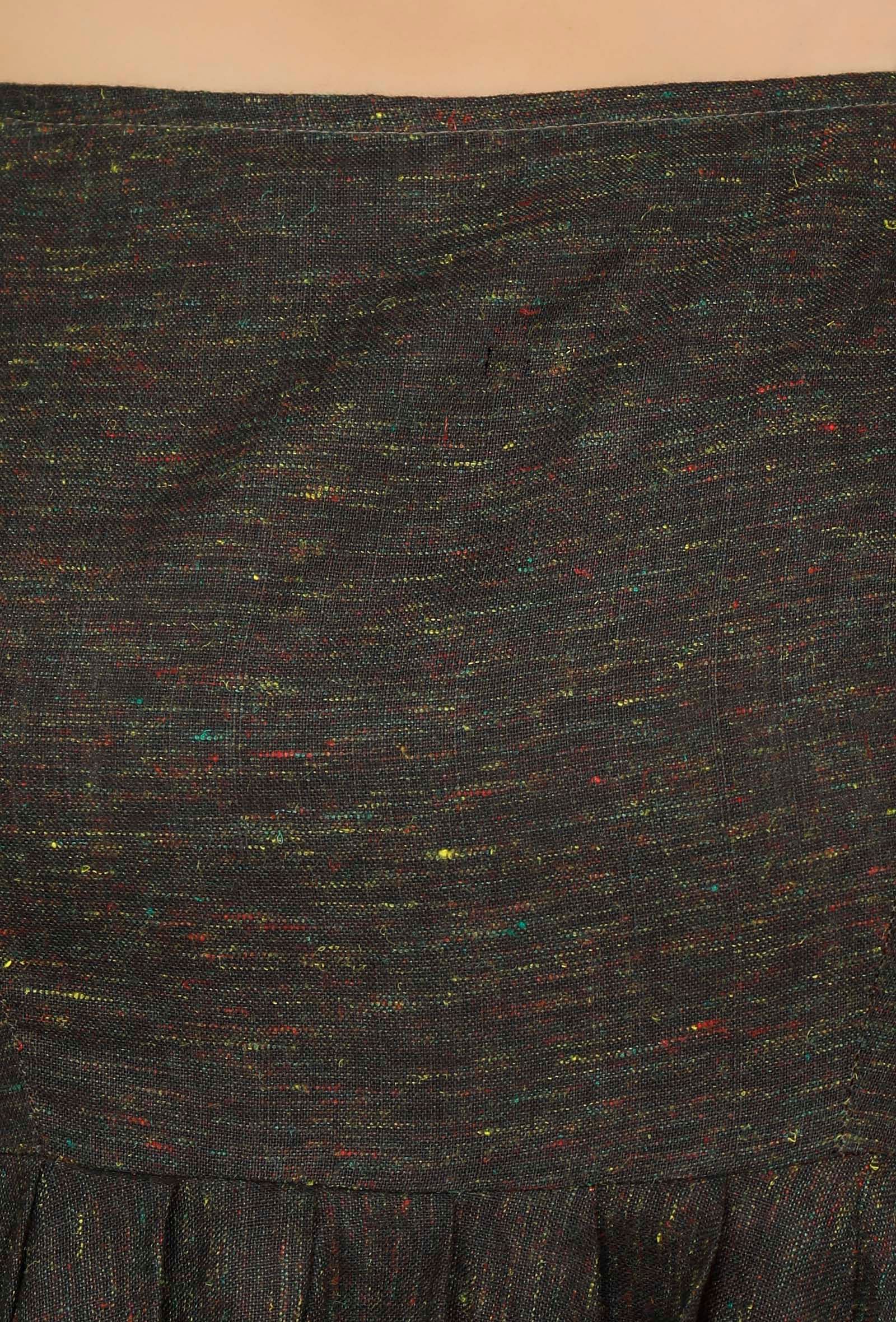 Dark Olive Sleeveless Cotton Khadi Kurta