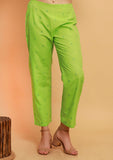 Mint Green Straight Woven Pants
