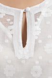 Sheer White Floral Jamdani Kurta