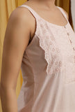 Baby Pink Cotton Schiffli Front Buttoned Straight Kurta