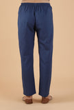 Alekhya Solid Indigo Blue Narrow Fit Pants